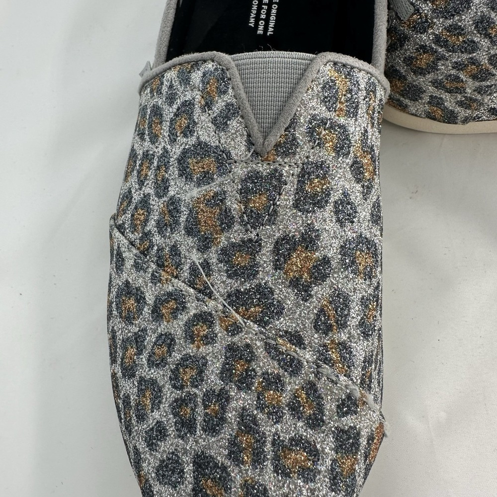 Women's TOMS Alpargata Glitter Animal Print Slip-On Comfort Shoes US Size 11 - Picture 3 of 8